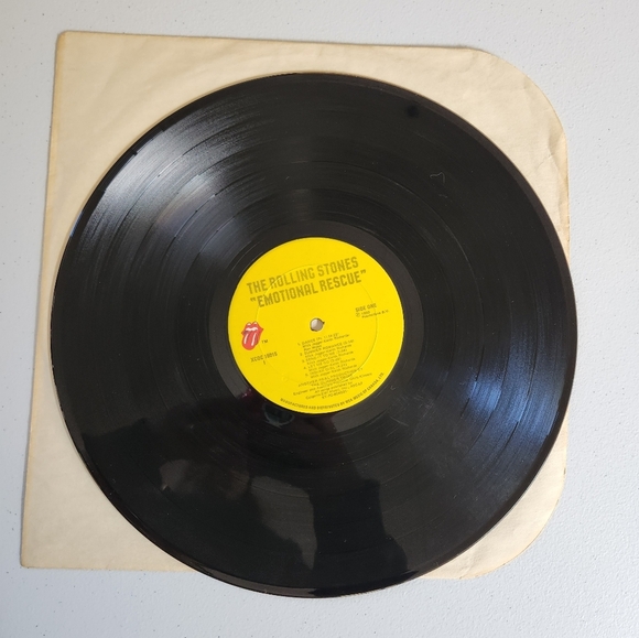 The Rolling Stones Vinyl Record Emotional Rescue with Poster First Pressing EX - Picture 7 of 13